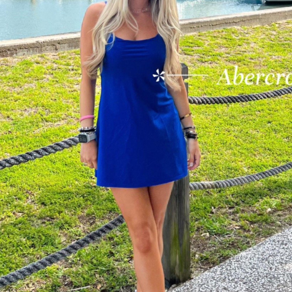 Abercrombie & Fitch Cobalt Blue Slip Mini Dress